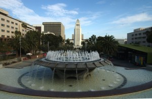 Los anglese city hall, grand Park view, fountian, city scape