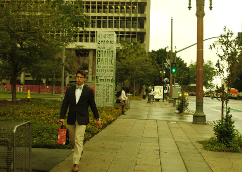young bousiness man in suit with bow tie Los Angeles, CA