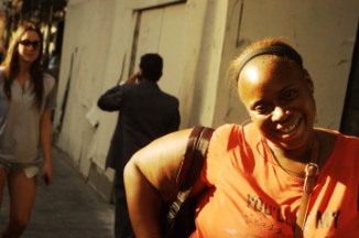 smiling attractive Africian Amercian woman