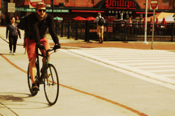 Baltimore 31 Oct 16 inner harbor 20 something male bikes