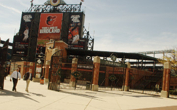 Baltimore 31 Oct 16 Camden yard 2 men walking